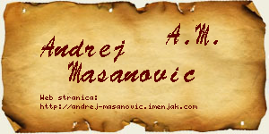 Andrej Mašanović vizit kartica